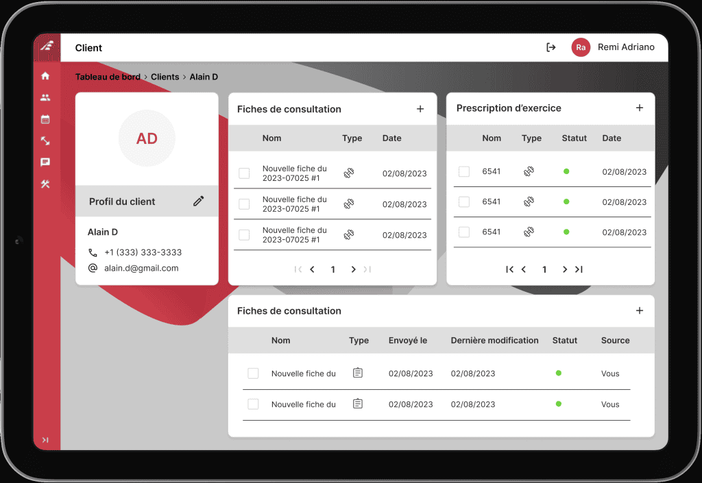 Application pour professionnels de la santé 1